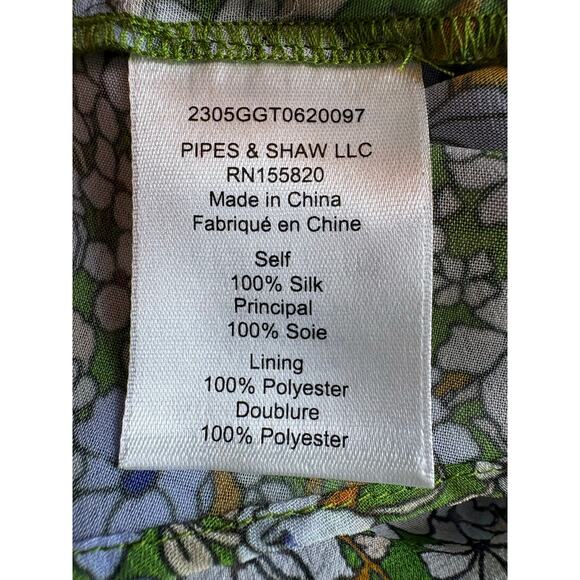 Veronica Beard Midi Dress Avenel Floral Waterfall Flutter Ruffle 100% Silk Sz 6 - Picture 6 of 8